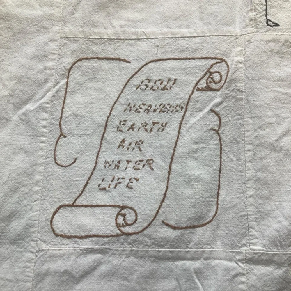 Vintage quilt topper